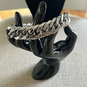9” Heavy, Stainless Steel Cuban Link Bracelet